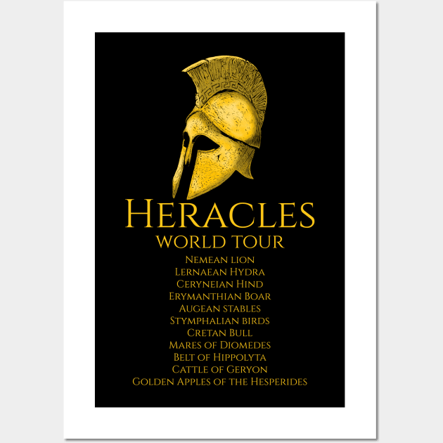 Heracles World Tour - Ancient Greek Helmet - Mythology Wall Art by Styr Designs